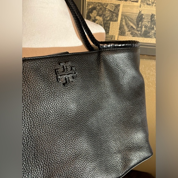 Tory Burch Pebbled Leather Tote - Picture 3 of 9